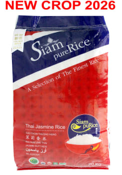 SIAM pure jasmine rice 20kg - NEW CROP 2026