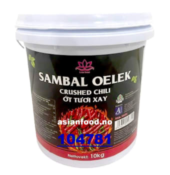 NYHET - LOTUS Crushed chili (Sambal oelek) 2x10kg