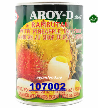 AROY-D Rambutan with pineapple in syrup 24x565g