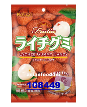 KASUGAI Frutia lychee gummy candy 2x(12x102g)