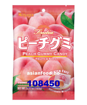 KASUGAI Frutia peach gummy candy 2x(12x107g)