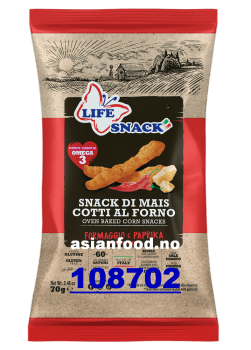 NYHE - LIFE SNACK Oven baked corn snack-Cheese&Paprika stick