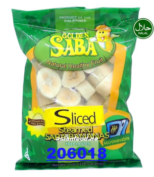 GOLDEN SABA Steamed Saba banana - Slices 12x454g