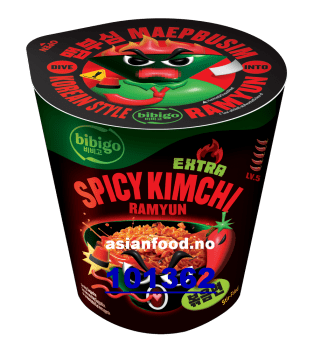 NYHET - BIBIGO Extra spicy kimchi ramyun 8x98g