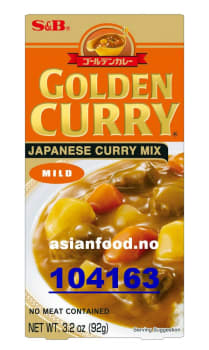 NYHET - S&B Golden curry sauce mix Mild 24x92g