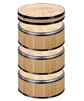 Bamboo steamer stainles steel ring 8inch 12x(3pcs/set)