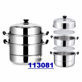 2-layer stainless steel steamer 30cm - (8 sets/krt)