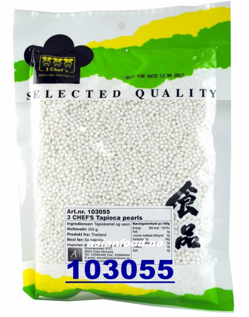 3 CHEFS Tapioca pearls - pellet S 60x250g