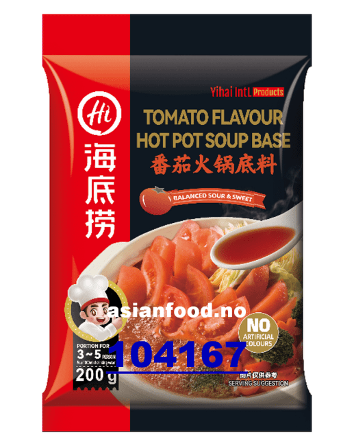 KOMMENDE - HAIDILAO Hot pot sauce - Tomato flavour 34x200g