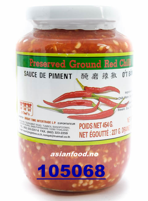 3 CHEF'S Preserved ground red chili 24x454g