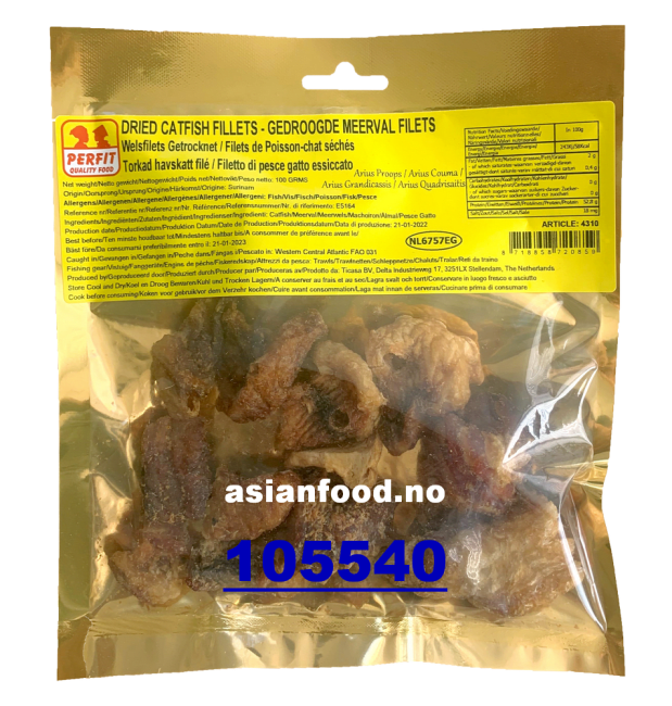 PERFIT Dried catfish fillets 20x100g