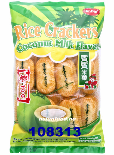 BIN BIN Rice crackers coconut milk 20x150g