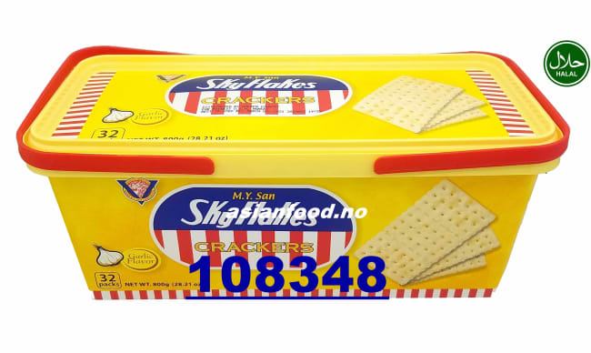 M.Y SAN Skyflakes crackers Garlic flavour 8x800g
