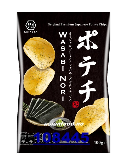 KOIKEYA Potato chips - WASABI NORI flvavour 12x100g