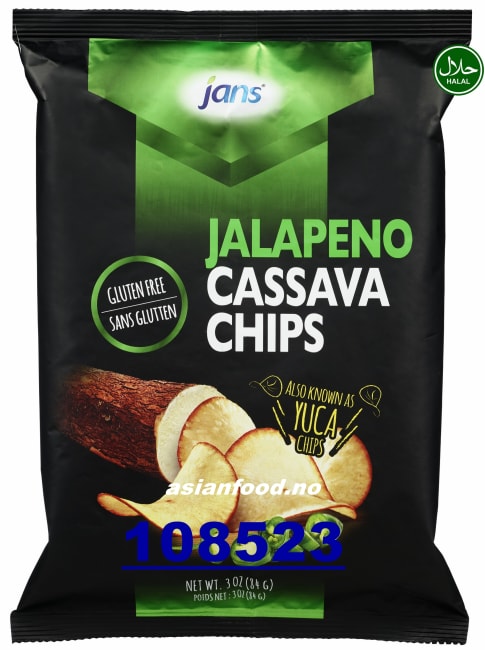 JANS Jalapeno cassava chips 12x84g