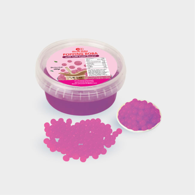 POPPING BOBA Tutti frutti flavour 4x250g
