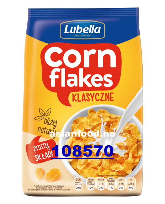 LUBELLA Breakfast cereals Corn flakes 9x500g