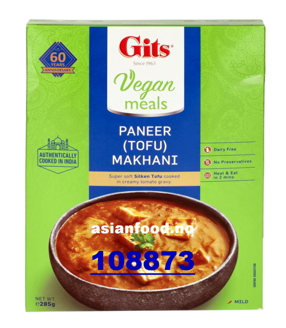 NYHET - GITS Vegan Paneer Makhani (Gits ready meals) 10x285g