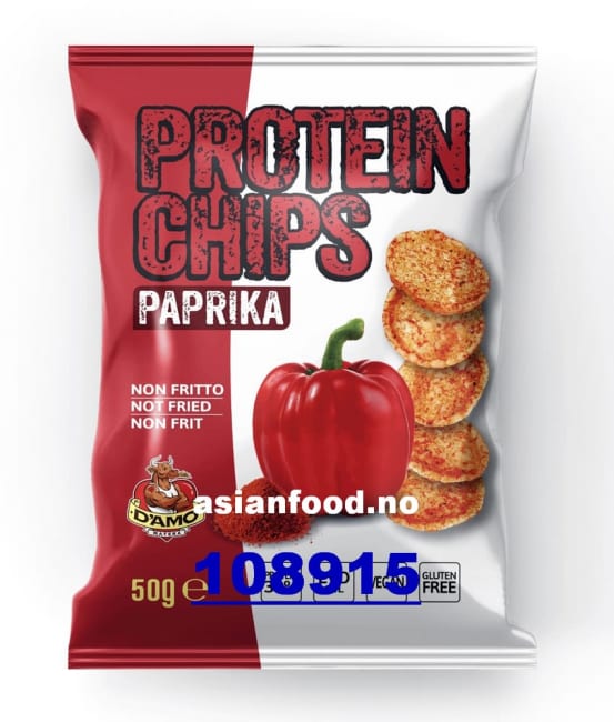 NYHET - DAMO Protein chips paprika 16x50g