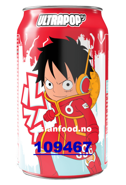 NYHET - ULTRAPOP Soda Lemon & Strawberry - Luffy 24x330ml