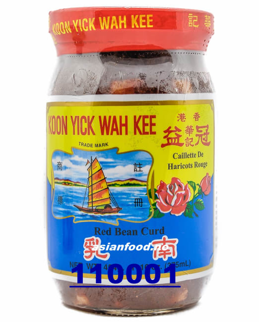 KOON YICK WAH KEE Red bean curd 24x300g