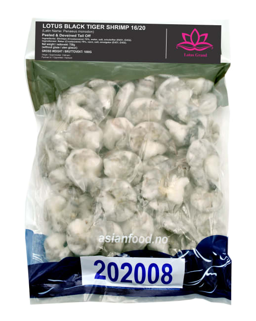 BLACK TIGER Peeled shrimp 16/20 - 10x1kg