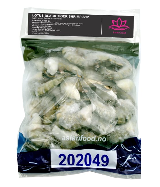 BLACK TIGER HLSO shrimp 8/12 - 10x1kg