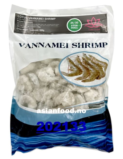 VANNAMEI Peeled Shrimp 26/30 - 10x1kg