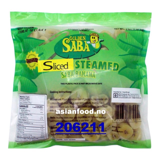 GOLDEN SABA Steamed Saba banana - Slices 6x1,8kg