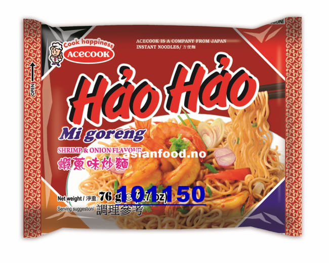 HAOHAO Fried noodles shrimp & onion flavour 3x(30x76g)