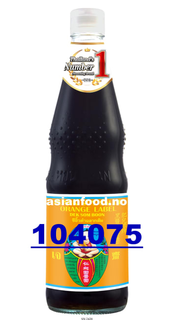 DEK SOM BOON Black soy sauce Orange label 12x960g