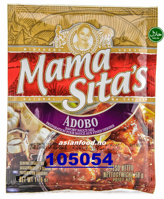 MAMASITAS Savory sauce mix - ADOBO 24x50g(LØS 3pk/krt)