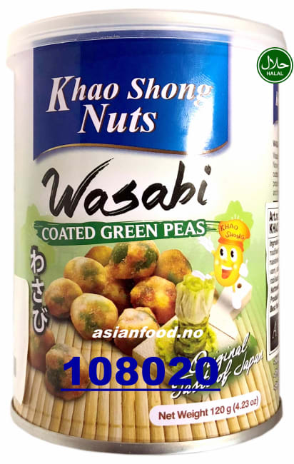 KHAO SHONG Wasabi coated green peas 24x120g
