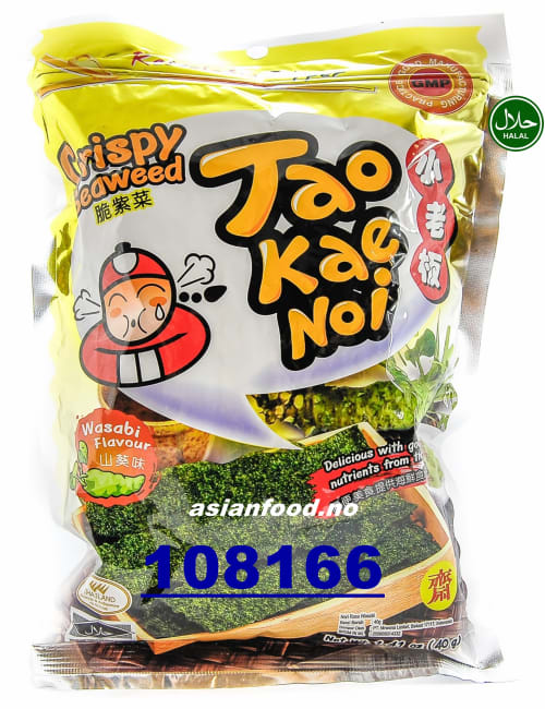 TAOKAENOI Crispy seaweed - WASABI flavor 48x32g