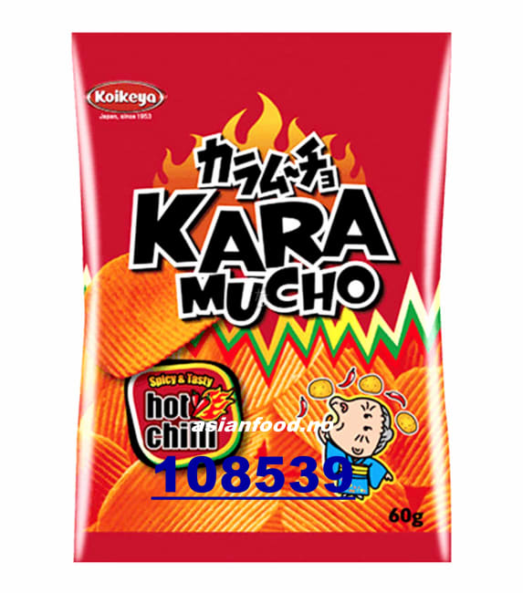 KOIKEYA Karamucho chips hot chili RIDGE 12x60g