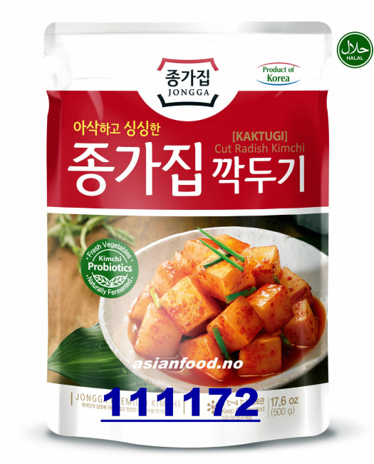 JONGGA Kaktugi cut radish kimchi (4*C) 10x500g