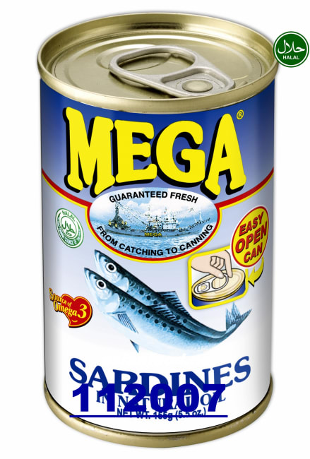 MEGA sardines in natural oil 48x155g