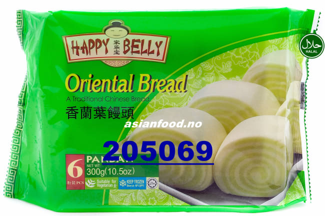 HAPPY BELLY Oriental bread pandan 6pcs - 12x300g