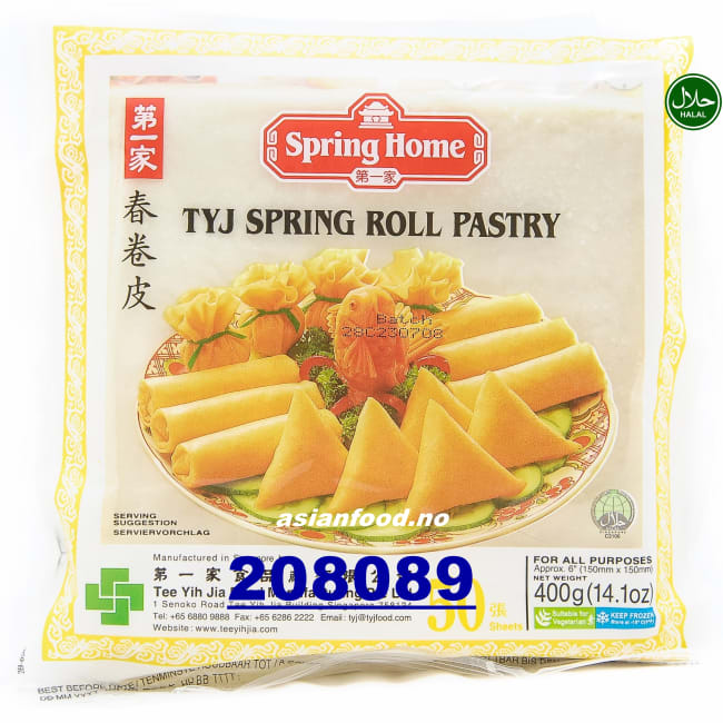 SPRING HOME Springroll pastry 150mm - 40x400g