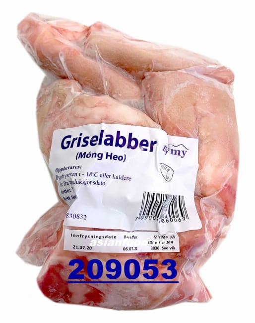 Svinelabber - frossen 15x1kg