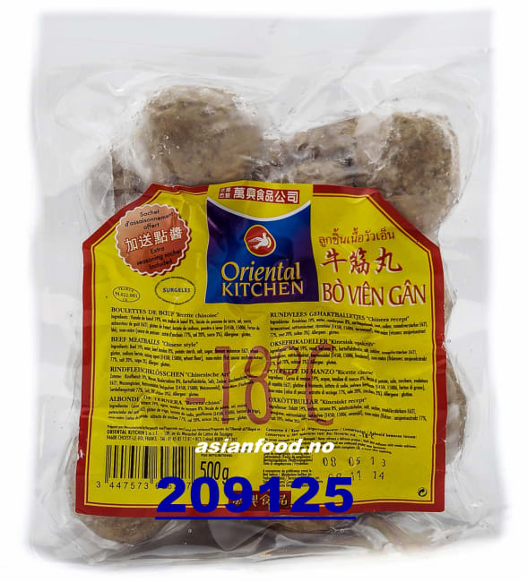ORIENTAL KITCHEN Beef meatbal+tendon 3cm - 30x500g