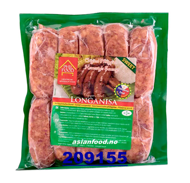PHIL FOOD Pork longanisa - Sweet 20x500g