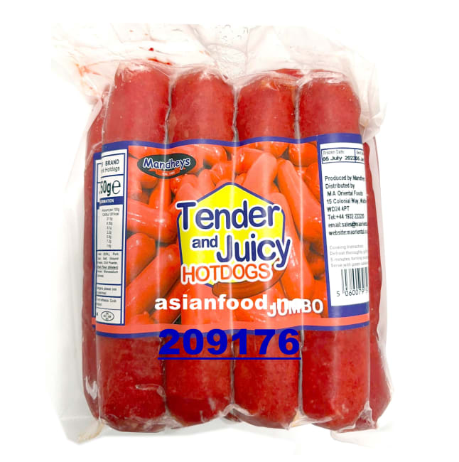 MANDHEY'S Tender & Juicy hot dog - Jumbo 20x750g