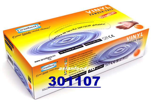 GRANBERG Vinyl engangshansker  10x100stk - Small