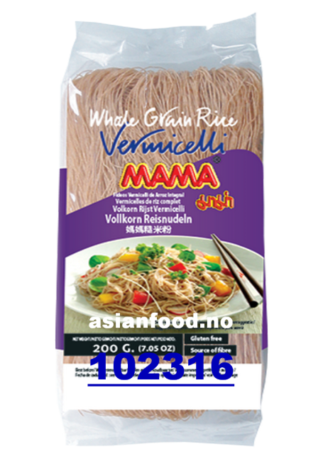NYHET -  MAMA Whole grain vermicelli 40x200g