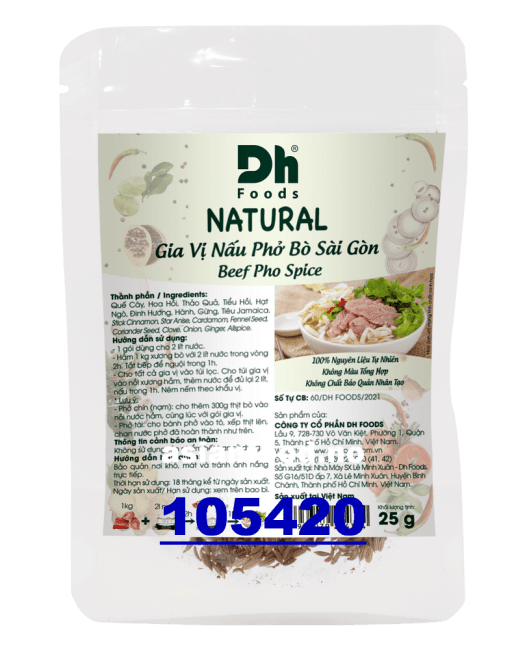 DH FOODS Natural Sai Gon beef Pho spice 48x25g