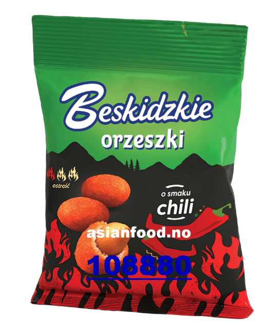 NYHET - BESKIDZKIE Coated peanuts with chilli flavour 10x70g