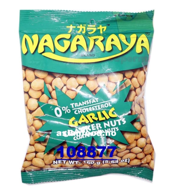 NYHET - NAGARAYA Cracker nuts coated peanuts Garlic 48x160g
