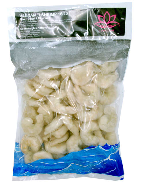 NYHET - VANNAMEI Peeled shrimp 16/20 - 10x1kg