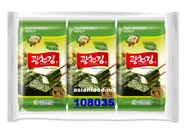 NYHET - KWANGCHEON Seaweed dosirak olive oil & Green tea